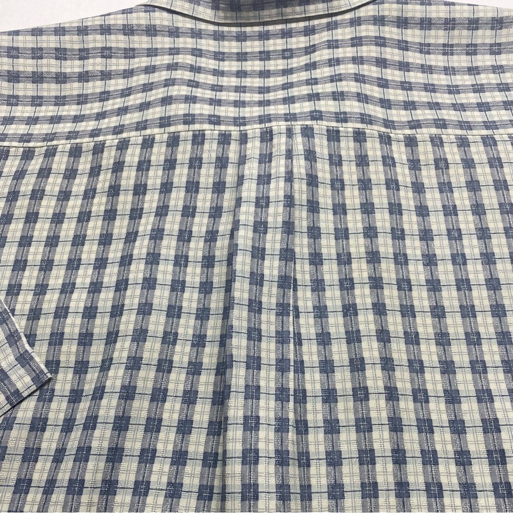 Tommy Bahama Men’s 100% Silk Shirt XXL Gray Plaid Side Slits - Picture 4 of 13